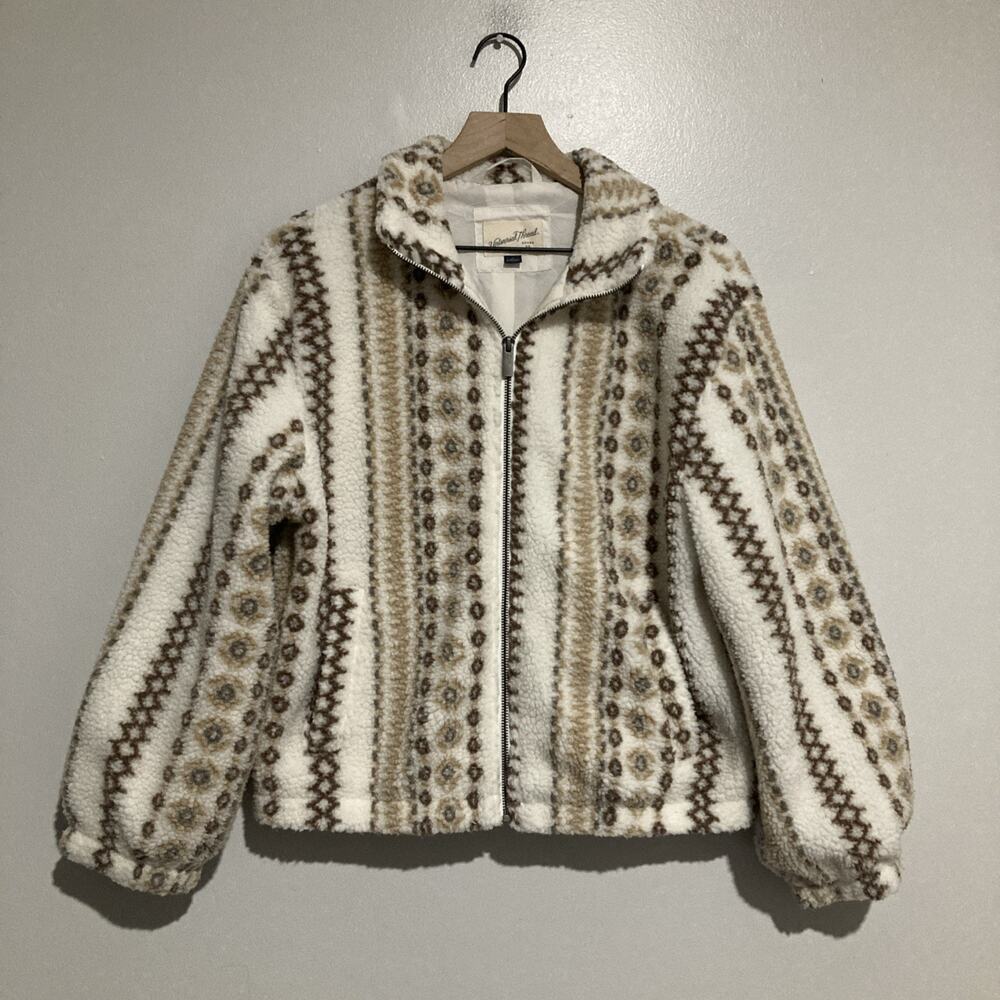 Universal Thread Woman’s S Sherpa Fleece Full Zip Jacket Aztec Gorpcore Outdoor